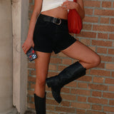 Tropicana Denim Shorts Washed Black