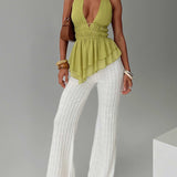 Leisure State Knit Pant White