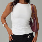 Lose Your Number High Neck Top White