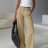 Latitude High Rise Wide Leg Pants Beige
