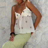 Cinnamon Embroidered Top Cream