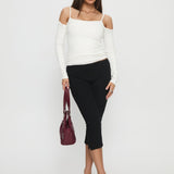 Baseline Rib Capri Pants Black