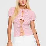 Mari Knit Top Pink