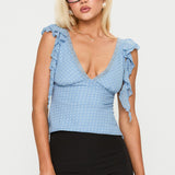Miztry Top Blue Polka