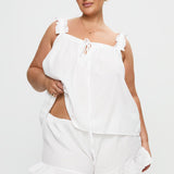 Santabelle Frill Shorts White Curve