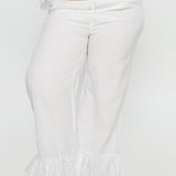 Santabelle Frill Pants White Curve