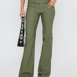 Kinkirk Flared Pants Olive Green