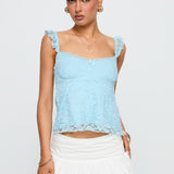 Madaleine Lace Top Blue