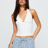 Impress Me Halter Top White