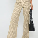 Seneca Wrap Pant Beige Stripe