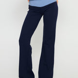 Kobee Jersey Flare Pants Navy / Light Blue