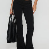 Simki Jersey Flare Pants Black