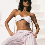 Keep Your Cool Strapless Bikini Top White