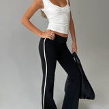 Simki Jersey Flare Pants Black