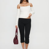 Baseline Rib Capri Pants Black