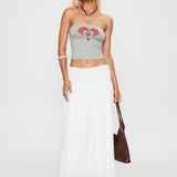 Swan Song Strapless Top Blue / Grey