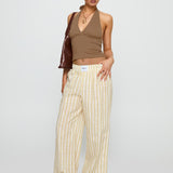 Beach House Pants Yellow Stripe