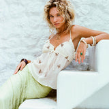 Cinnamon Embroidered Top Cream