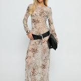 Switch Places Sheer Maxi Dress Animal