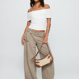 Murmur Off Shoulder Top White