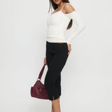Baseline Rib Capri Pants Black