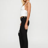 True Grit Eyelet Flare Pants Black