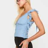 Miztry Top Blue Polka