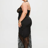Castelli Lace Maxi Skirt Black Curve