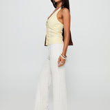 Leisure State Knit Pant White