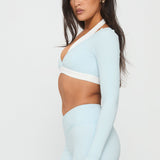 Vitality Long Sleeve Active Crop Blue