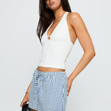 Impress Me Halter Top White