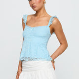 Madaleine Lace Top Blue
