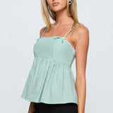 Peace Of Mind Top Green Stripe