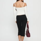 Baseline Rib Capri Pants Black