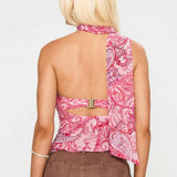 Superstitions Scarf Top Pink Multi