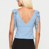 Miztry Top Blue Polka