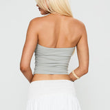 Swan Song Strapless Top Blue / Grey