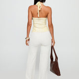 Leisure State Knit Pant White