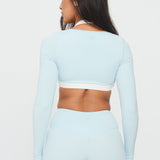 Vitality Long Sleeve Active Crop Blue