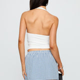 Impress Me Halter Top White
