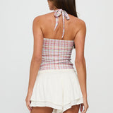 Poppylane Frill Tiered Mini Shorts White