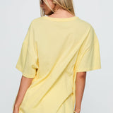 Amalfi Coast Oversized Graphic Tee Pastel Yellow