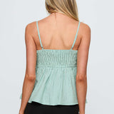 Peace Of Mind Top Green Stripe