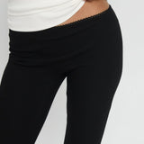 Baseline Rib Capri Pants Black