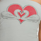 Swan Song Strapless Top Blue / Grey