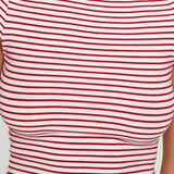 Drives Me Crazy Backless Top Red Stripe