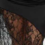 Castelli Lace Maxi Skirt Black Curve