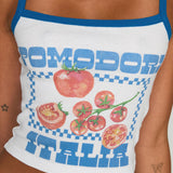 Pomodori Italia Graphic Tank White