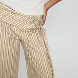 Seneca Wrap Pant Beige Stripe