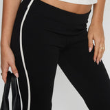Simki Jersey Flare Pants Black